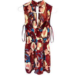 Monteau beautiful floral print Beach Summer Romper Women size S